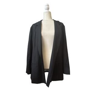 Ashley Williams Vitale Barberis Canonico Womens Black Italian Blazer Jacket 12